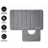 Covorase de Baie, 80x50 cm / 50x40 cm, Gri, Antiderapant, Absorbant, Set 2 bucati [2]