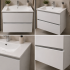 Set Mobilier DUSHANBE pentru Baie, Dulap Lavoar, 2 Sertare, Alb [2]