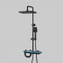 Coloana de dus MARX, Metal, Para Patrata, Efect Ploaie, 3 Functii, Montare Pe Perete, Negru, Accesorii Incluse [2]