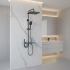 Coloana de dus MARX II, Metal, Para Patrata, Efect Ploaie, 3 Functii, Montare Pe Perete, Negru, Accesorii Incluse [2]