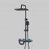 Coloana de dus MARX II, Metal, Para Patrata, Efect Ploaie, 3 Functii, Montare Pe Perete, Negru, Accesorii Incluse [3]
