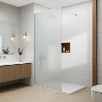 Paravan dus Walk-In 120x195 cm, sticla securizata 8 mm, satin, profil metalic rezistent