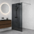 Paravan dus Walk-In 90x195 cm, sticla securizata 8 mm, gri, profil metalic rezistent [2]