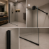 Paravan dus Walk-In 70x195cm, Sticla securizata 8 mm, Profil metalic rezistent, Transparent si Negru [2]
