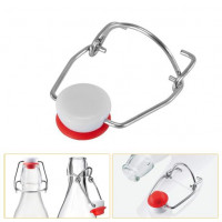 Set 100 capace pentru sticle cu inchidere cu clema metalica si dop ceramic cu garnitura din cauciuc Set 100 capace pentru sticle cu inchidere cu clema metalica si dop ceramic cu garnitura din cauciuc