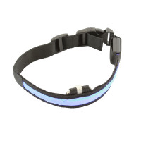 Zgarda iluminata cu LED pentru caine sau pisica, culoare Albastra, AVX-AG232A Zgarda iluminata cu LED pentru caine sau pisica, culoare Albastra, AVX-AG232A