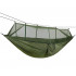 Hamac turistic din nylon cu plasa de tantari, culoare verde, dimensiuni 260 cm x 140 cm [2]