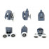 Set 24 piese reconditionare cabina de dus, culoare Gri [2]