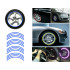 Set 16 ornamente Reflectorizante pentru jante auto, moto, culoare Albastra [4]