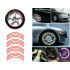 Set 16 ornamente Reflectorizante pentru jante auto, moto, culoare Rosie [4]