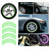 Set 16 ornamente Reflectorizante pentru jante auto, moto, culoare Verde [4]