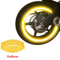 Set 16 ornamente Reflectorizante pentru jante auto, moto, culoare Galben Set 16 ornamente Reflectorizante pentru jante auto, moto, culoare Galben