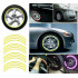 Set 16 ornamente Reflectorizante pentru jante auto, moto, culoare Galben [4]