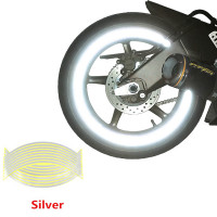 Set 16 ornamente Reflectorizante pentru jante auto, moto, culoare Argintiu Set 16 ornamente Reflectorizante pentru jante auto, moto, culoare Argintiu