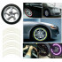 Set 16 ornamente Reflectorizante pentru jante auto, moto, culoare Argintiu [4]