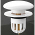 Dop scurgere chiuveta, universal, deschidere cu click, material oțel, diametru exterior 66 mm, culoare Alba [4]
