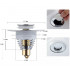 Dop scurgere chiuveta, universal, deschidere cu click, material oțel, diametru exterior 62 mm, culoare Argintiu [6]