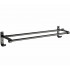 Suport din aluminiu pentru 2 prosoape + 2 cuiere, lungime 60 cm, culoare Neagra [2]