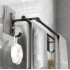 Suport din aluminiu pentru 2 prosoape + 2 cuiere, lungime 60 cm, culoare Neagra [3]