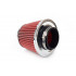 Filtru de aer conic rosu + chrome  cu 3 adaptoare [2]