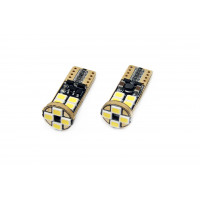 Set becuri auto cu LED CANBUS compatibil T10e W5W 12 SMD Alb 12/24V, destinat competitiilor auto sau off-road Set becuri auto cu LED CANBUS compatibil T10e W5W 12 SMD Alb 12/24V, destinat competitiilor auto sau off-road