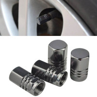Set capacele auto pentru ventil hexagon negru 4 buc Set capacele auto pentru ventil hexagon negru 4 buc
