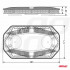 Rampa luminoasa girofar, culoare Orange, alimentare 12/24V, 48 LED-uri, protectie IP56, montaj cu magnet [9]