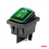 Intrerupator On/Off, 12/24V, dreptunghiular, waterproof, iluminat culoare Verde, destinatie auto, utilitare, Off-Road, ATV, SSV, QUAD [2]