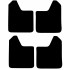 Set 4 Aparatori Noroi SPORT din cauciuc pentru autoturisme, universale,  model Blank, dimensiune 30 x 23cm [2]