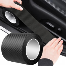Rola ornament autoadeziv din autocolant Carbon 3D, dimensiune 5m x 7cm, culoare Neagra Rola ornament autoadeziv din autocolant Carbon 3D, dimensiune 5m x 7cm, culoare Neagra