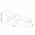Sezlong de Plaja sau Gradina, reglabil, dimensiune 190 x 60 x 72 cm, material plastic, culoare Negru [4]