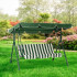 Balansoar pentru gradina, capacitate 3 persoane, dimensiune 170 x 110 x 153 cm, culoare Verde/Crem [3]