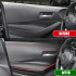 Banda decorativa pentru interiorul vehiculului, lungime 2m, din piele ecologica, culoare Neagra + cusatura Rosie [3]