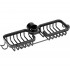 Raft organizator dublu, universal pentru bucatarie sau baie, montaj pe robinet, material otel, culoare Neagra [6]