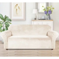 Husa universala pentru canapea standard cu 3 locuri, imitatie catifea, culoare BEJ Husa universala pentru canapea standard cu 3 locuri, imitatie catifea, culoare BEJ