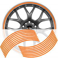 Set 16 inele din autocolant pentru jante culoare Orange Lucios Set 16 inele din autocolant pentru jante culoare Orange Lucios