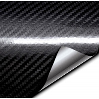 Rola folie colantare auto Carbon 5D Lacuit Negru, dimensiune 18m x 1,52m