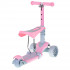 Tricicleta + Trotineta + Skateboard (3in1) roti iluminate LED - ROZ [6]
