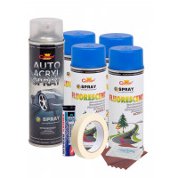 Kit complet reparatie si vopsire jante culoare Albastru Fluorescent, V4 Kit complet reparatie si vopsire jante culoare Albastru Fluorescent, V4