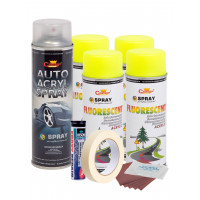 Kit complet reparatie si vopsire jante culoare Galben Fluorescent, V4 Kit complet reparatie si vopsire jante culoare Galben Fluorescent, V4