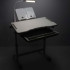 Set birou reglabil pentru copii cu scaun ergonomic, lampa LED USB, blat inclinabil, suport carti si organizator, 70 x 51 cm, culoare gri/alb, pentru scolari si prescolari [12]