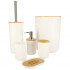 Set Elegant pentru baie format din 6 piese, ABS + lemn, culoare alb/maro [9]