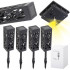 Set 4 lampi solare de gradina cu picior tip 