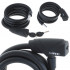 Antifurt bicicleta, Dispozitiv de blocare biciclete, spiralat, cu cheie, lungime 150cm, culoare Neagra [2]