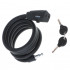 Antifurt bicicleta, Dispozitiv de blocare biciclete, spiralat, cu cheie, lungime 150cm, culoare Neagra [3]