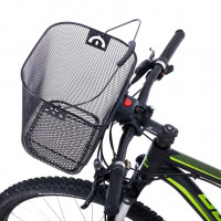 Cos metalic pentru bicicleta cu maner, demontabil, conceput pentru a fi montat in partea din fata Cos metalic pentru bicicleta cu maner, demontabil, conceput pentru a fi montat in partea din fata