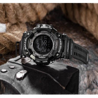 Ceas Militar pentru barbati, SMAEL, impermeabil, afisaj LED, culoare Negru Ceas Militar pentru barbati, SMAEL, impermeabil, afisaj LED, culoare Negru
