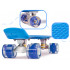Skateboard Penny Board pentru copii cu roti din cauciuc, iluminate LED, culoare Albastra [2]