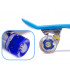 Skateboard Penny Board pentru copii cu roti din cauciuc, iluminate LED, culoare Albastra [4]