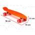 Skateboard Penny Board pentru copii cu roti din cauciuc, iluminate LED, culoare Orange [3]